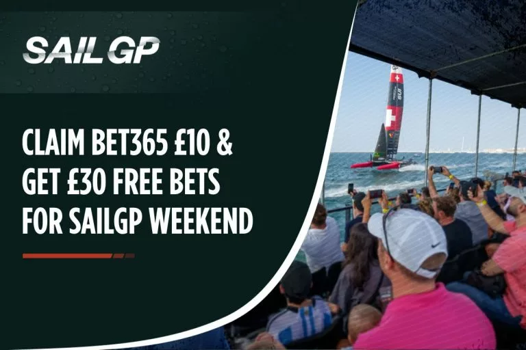 Reclama 10£ en Bet365 y consigue 30£ en apuestas gratis para el fin de semana SailGP