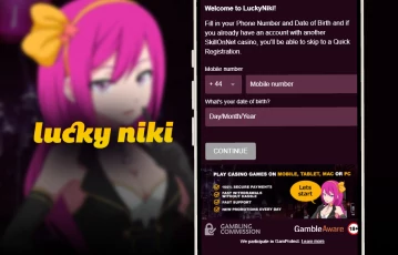 Lucky Niki sign up